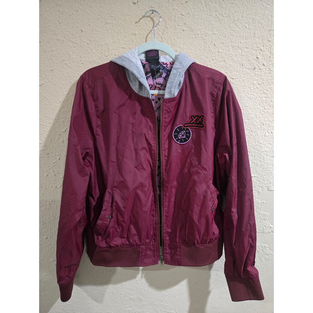 Birds Of Prey Harley Quinn Her Universe Women’s Jacket, Burgundy, Size Medium
